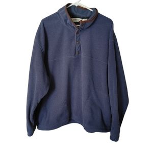 Orvis Men's Signature Quarter Snap Sweater Pullover 2XL XXL Blue Bronze